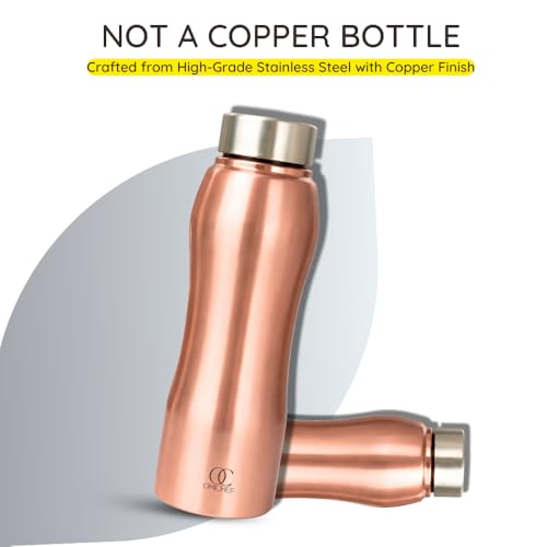 Image of Omichef Stainless Steel Water Bottle 1L (Pack of 4) | Copper Finish | Fridge Safe, Leak Proof, BPA Free | Ideal for Home, Office, School & Gym