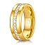 8mm 24k gold plated