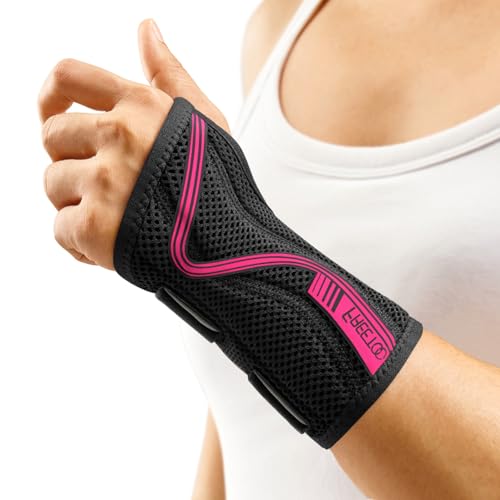 Image of FREETOO Carpal Tunnel Wrist Brace Night Support, Left Hand, Medium | Wrist Splint Hand Brace, Breathable Mesh Fabric, Women Men, Sleeping Work Typing Pregnancy, Tendonitis Arthritis Sprain RSI