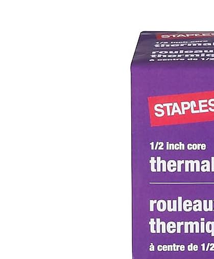 Papel térmico para fax Staples 269571 blanco de 98 pies, pack de 6 rollos para oficina 5