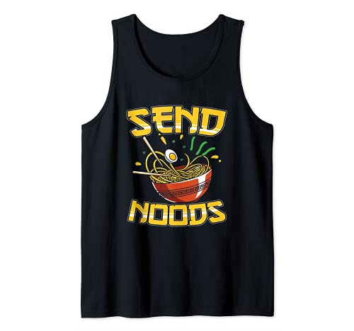 Funny Ramen Japan Noodles Pho Bowl Regalo de anime Enviar Noods Camiseta sin Mangas