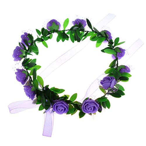 Preisvergleich Produktbild HUIQING Mode Blume Krone Stirnband Blumen Haarband Festival Hochzeit Accessoires Kopfschmuck