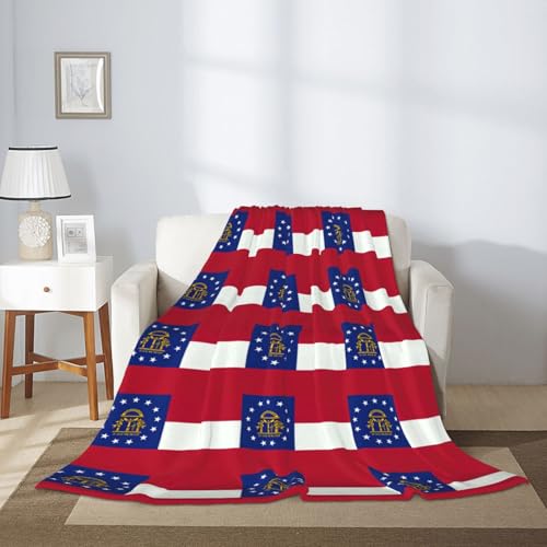 Plaid flanelle drapeau Géorgie super doux pour canapé - 7