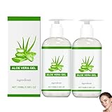 Aloe Vera Gel,Natürliche Naturkosmetik,Aloe Vera Gel Bio für für Gesicht, Haare und Körper,Pflegende Feuchtigkeitscreme After Sun,After Sun Lotion,Beruhigende & Pflegende (2PC, 100ml)