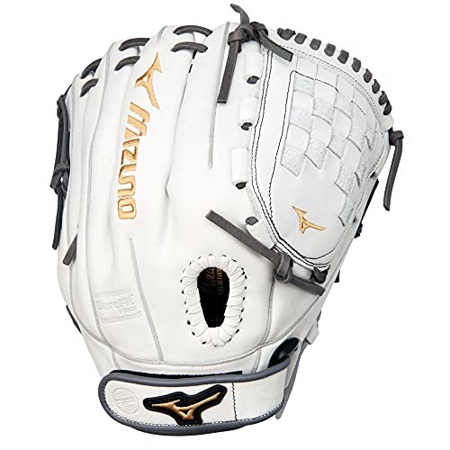 Mizuno GMVP1200PF4W MVP Prime Fastpitch Softball Glove 12", Tartan Web, Right Hand Throw, WHITE-GREY by Mizuno - Used condition - US$109.31
