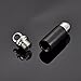 HooAMI Bullet Urn Necklace Cremation Jewelry for Ashes Keepsake Memorial Pendant Black Silver 34mm