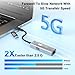 Kassdin USB C to Ethernet Adapter 5Gbps, 2-in-1 USB to 5Gbps Ethernet Cable, 5000Mbps Type C to RJ45 Network LAN Internet Converter, Aluminum Case Compatible for iPhone 16 15 Pro Max, MacBook Pro/Air