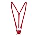 CHICTRY Men's Reindeer Mankini Thong Novelty Costume Underwear for Christmas Gag & Pranks Gifts Red One Size