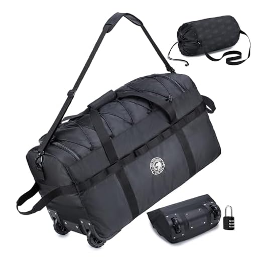 SUCIKORIO Large Rolling Travel Duffle Bag