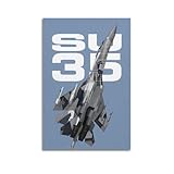 FQCYN Suchoi Su-57 Militärposter, Kampfjet-Poster, 30 x 45 cm