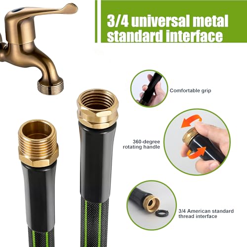 VERDOW 10FT Short Garden Hose - Lightweight Flexible Water Hose, Non-Kink, Durable Outdoor Hose for RV Balcony Bathroom, Easy Storage, Connects to Longer Hoses by VERDOW - Used condition - Image 2