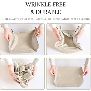 LANSKLBD 6/8 Set Packing Cubes for Suitcases Travel Luggage Packing Organizers, Travel Accessories Essentials Luggage Organizer with Shoe/Tioletry/Laundry Bag (Beige, 8 set) — photo 6 of 6