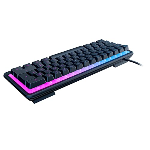 Roccat Magma Mini - Clavier Gaming RGB 60%, 5 Zones d'éclairage programmables, Touches à Membrane optimisée, Fonctions programmables, Anti-ghosting et étanche, Noir