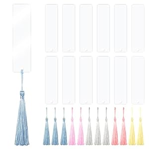 Qingmeng Acryl Lesezeichen Rohlinge 12er Set