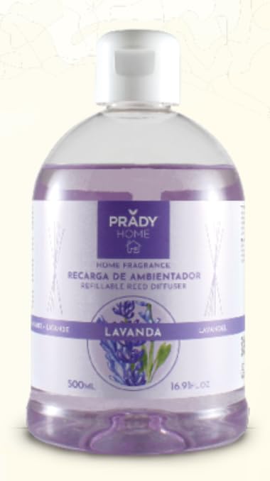 Prady – Home Fragrance Refillable Lavanda – Recambio ambientador hogar 500 ml – Aroma relajante & fresco para espacios acogedores