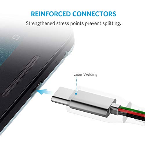 Anker Usb C Cable, Powerline Usb 3.0 To Usb C Charger Cable (3Ft) With 56K Ohm Pull-Up Resistor For Samsung Galaxy Note 8, S8, S8+, S9, Oculus Quest, Sony Xz, Lg V20 G5 G6, Htc 10 (Black) #TOP6