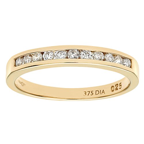 Imagen de Naava Anillo para Mujer de Oro Amarillo 9K con 11 Diamantes talla 9