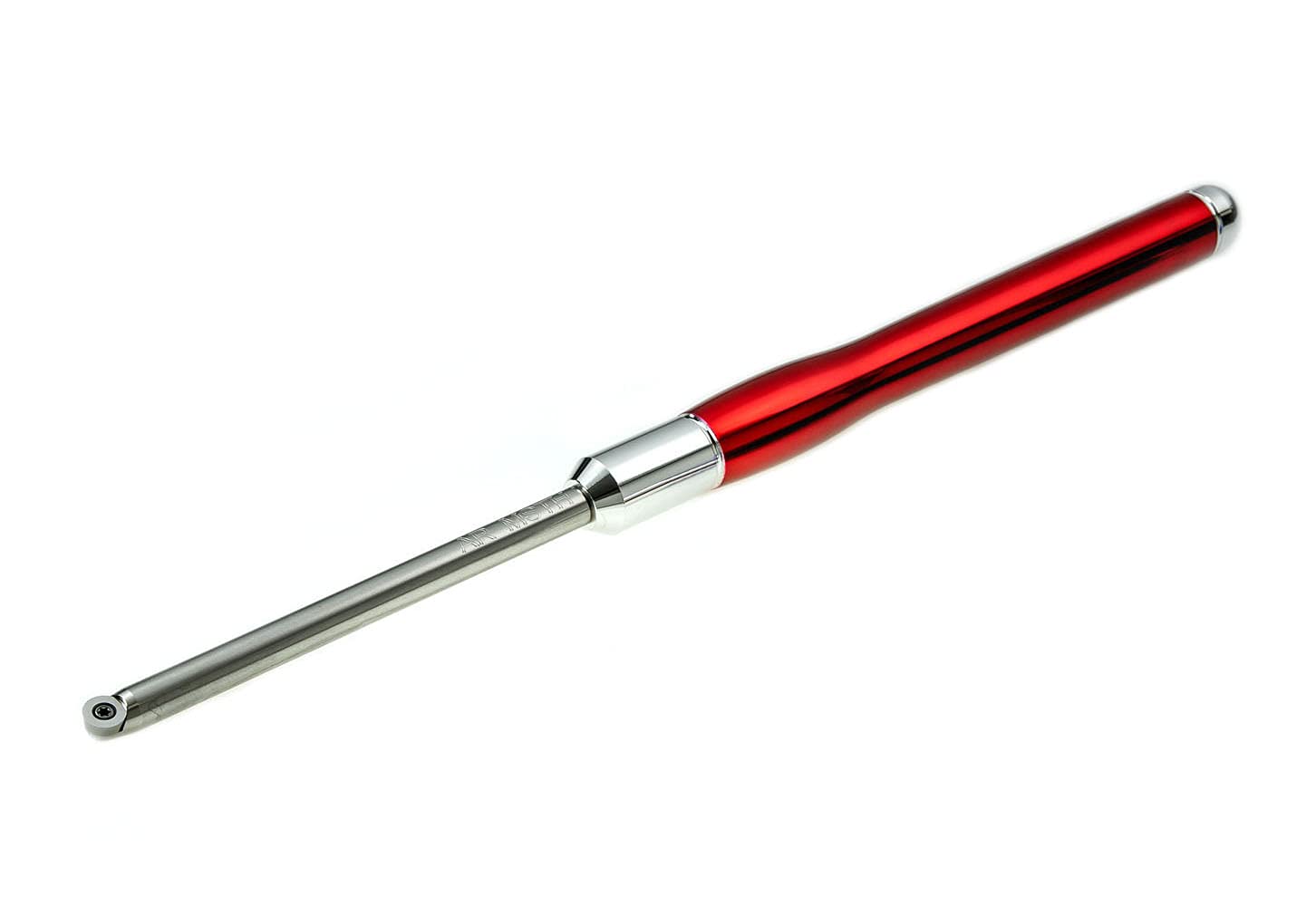Acrylic/Resin Simple Turning & Hollowing Carbide Tool for Acrylic/Resin/Hybrid Projects on a Wood Lathe - USA Made, Stainless Steel, 9" Long (with 12" Brilliant Red Handle)