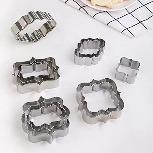 Stainless Steel Rectangular Cookie Cutters For Blessing, Set Of 3, Jyjfgsfa Rectangle Cookie Cutter Set For Baking, Kids Decorating Tool Diy Biscuit Mold For Cake, Fruit, Rustproof And Dishwasher Safe #TOP3
