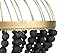 LAMPARA DE PIE BOLAS METAL MADERA 50x30x165 CM