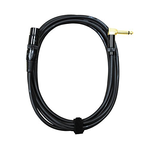 Audio 2000s E23112 1/4" TS Right Angle to XLR Female 12 Feet Microphone Cable