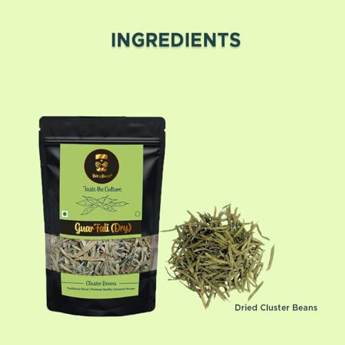 Image of Rajasthani Guarfali, 125g | Sundried Cluster beans | 100% Natural Dry Vegetable | Gwar fali sabzi with recipe