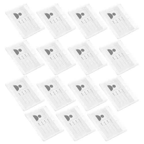 Funda de tarjeta transparente porta tarjetas de identidad para oficina y escuela, 15 uds