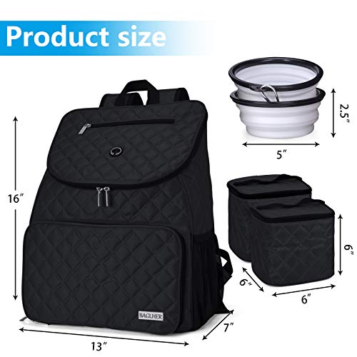 Baglher 丨Dog Travel Bag,Airline Approved Pet Supplies Backpack,Dog Travel Backpack With 2 Silicone Collapsible Bowls And 2 Food Baskets. #TOP7