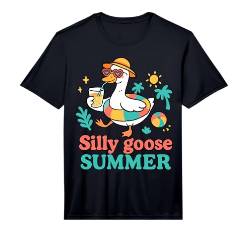 Funny Meme Just A Silly Goose Summer Vacation Beach Hawaii Performance T-Shirt