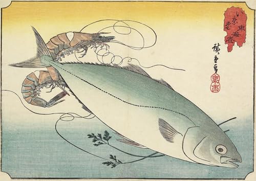 Tableaux sur toile Crevette Hiroshige pour rompre la monotonie d'un bureau