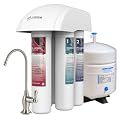 ProQ2 Alkaline Reverse Osmosis System Under Sink, 5 Stage RO w/Brushed Nickel Faucet, RO Tank, PH+ Alkaline Water Filter for Essential Minerals, Quick Change Water Filters for Sink, 50GPD RO Membrane