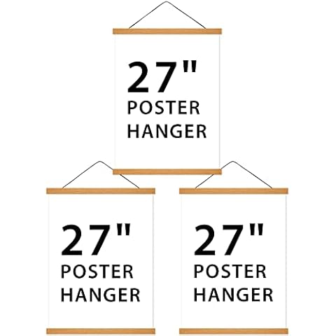 2 Pack 27 Inch Poster Hanger and 1 Pack 27 Inch Poster Hanger Cover