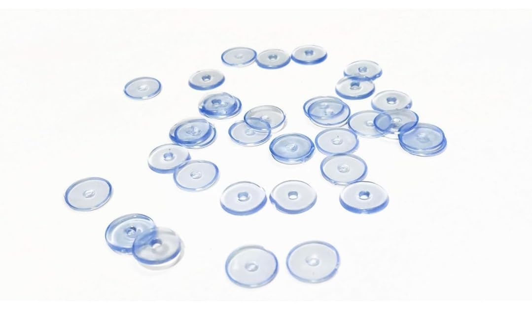 Creative Umma Soft Silicone Rubber Earring Back Stoppers (100 Pcs) | Flat Clear Push Buttons for Gold, Silver, Diamond & Heavy Earrings | Ear Support for Big Holes | Earring Findings for Studs-image-35