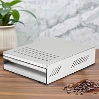 Sudschublade für Kaffeesatz, Kaffeesatz Abschlagbehälter, 36 x 28 x 10 cm Kaffee Abklopfbehälter, Sudschublade für Espresso Siebträgermaschine Massive Gleitleiste & Herausnehmbare Abklopfstange – Ansicht 8