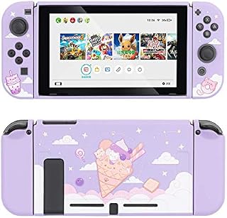 GeekShare Protective Case for Nintendo Switch, Soft TPU Slim Case Cover Compatible with Nintendo Switch Console and Joy-Con (Ice Cream Cat) [video game]
