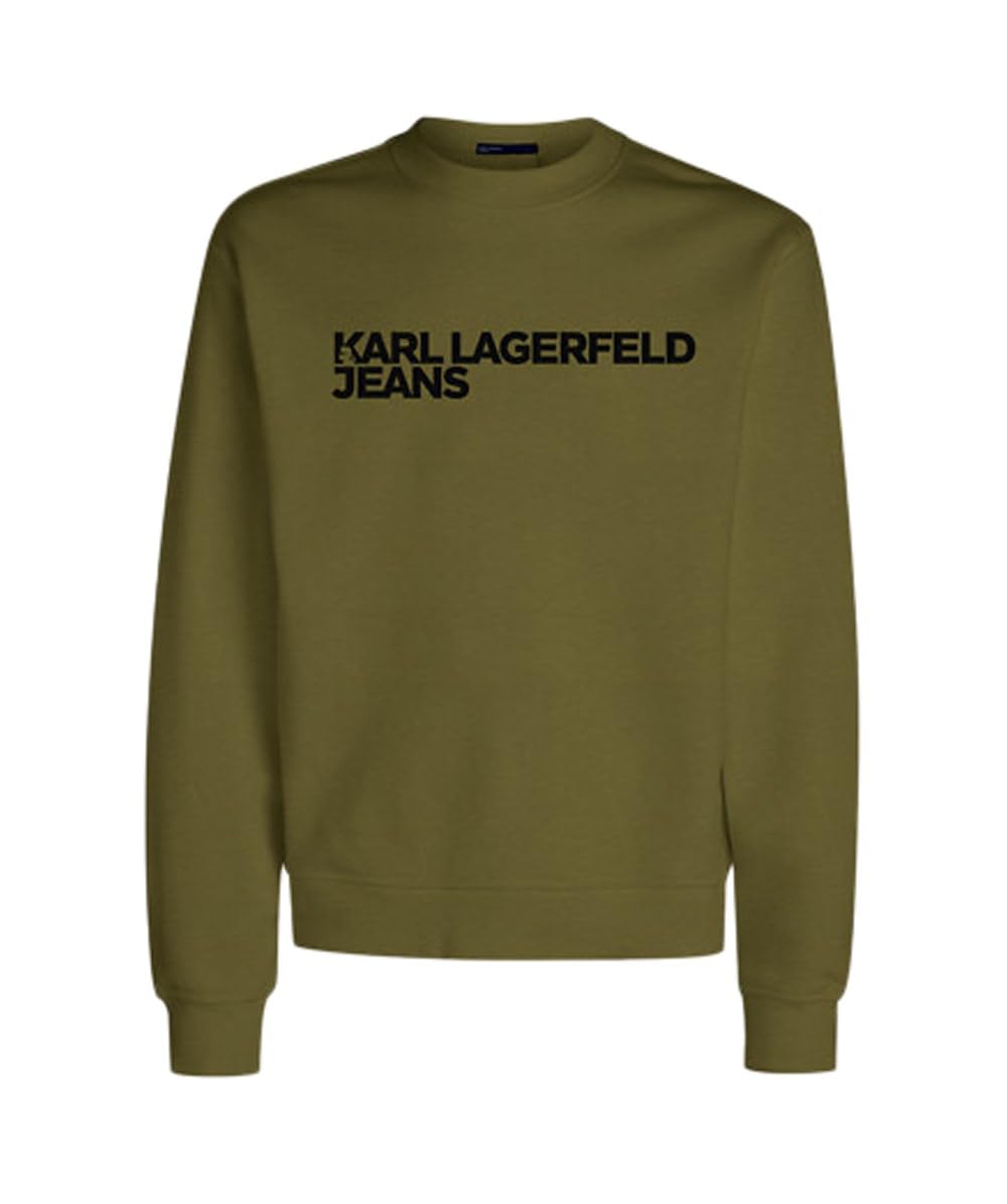 KARL LAGERFELD JEANS Men Regular Essential Logo Sweatshirt Ivy Green XXL