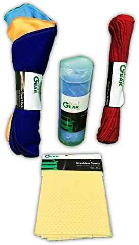 Right Gear Amazing 13-Piece Car Cleaning Kit with Shammy, Shop Towels, Microfiber Towels and Streakless Towels