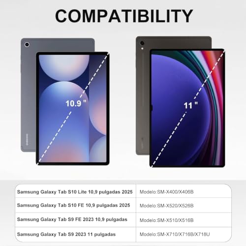 Funda con teclado Samsung Galaxy Tab S10 Lite y S9 FE con bluetooth desmontable 2