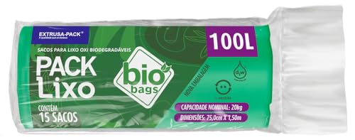 Sacos de Lixo PACK LIXO Biobags 100 litros verde - Biodegradável