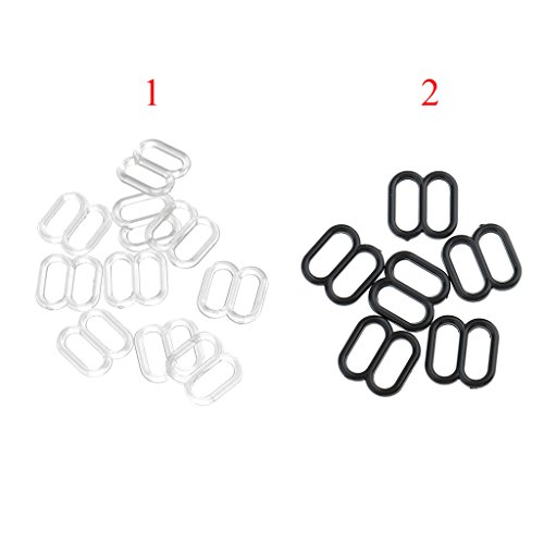 Jili Online 100 Piece Plastic Lingerie Bra Strap Sliders Adjuster Hook Clips For Corset Garter Bikini - Clear, 8Mm #TOP4