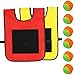 Gioco Dodgeball Gilet da Gioco per Bambini Dodgeball con Palline Appiccicose Palle da Gioco Schiuma Palle Cattura Gioco di Scossa Sfera Appiccicosa di Destinazione per Bambini Adulti Indoor Outdoor