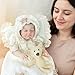 Vvioxiu Reborn Baby Dolls, 22Inch Realistic Sleeping Girl Reborn Baby Doll with Feeding Toy, Gift for Kids Age 3+