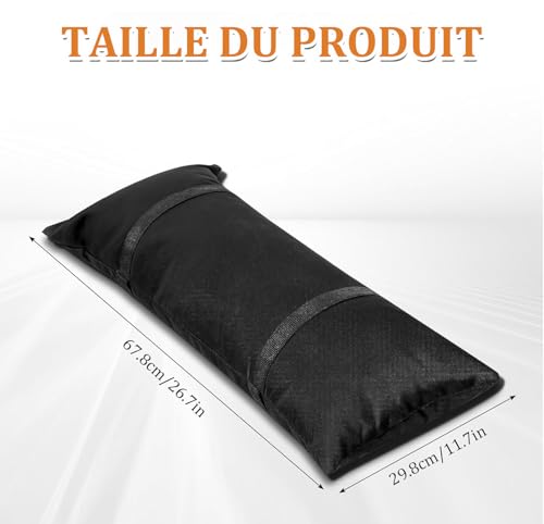 YFNVH Lot de 4 Sacs de Sable Remplissables 25 kg, Sacs de Poids pour Pied de Parasol, Sacs de Sable Résistants pour Mobilier de Jardin, Trampoline et Parasol Déporté – Image 3