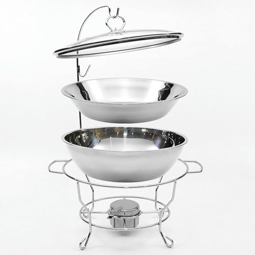 Plat à buffet rectangle 4L avec support pour maintenir vos réceptions au chaud