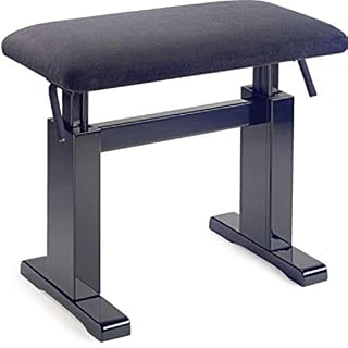 Stagg PBH 780 VBK Banc de Piano hydraulique Dessus en Velours Noir Brillant. - Les Beatles, Paul McCartney, John Lennon, RIngo Starr, George Harrison