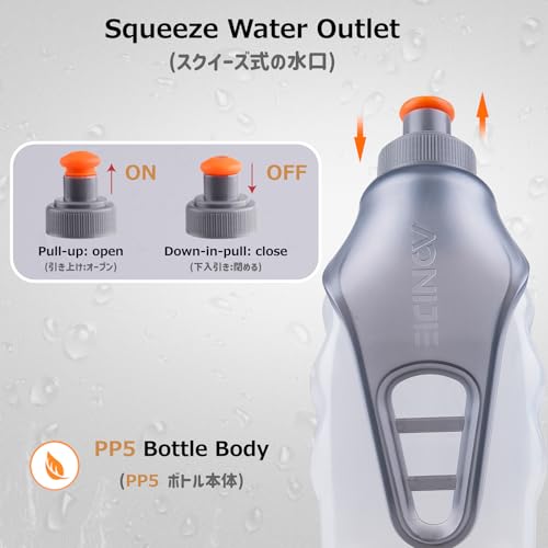 Image of Azarxis Running Water Bottles Flask BPA Free Leakproof Hydration Vest Packs Waist Belt Replacement for Triathlon Marathon Hiking Cycling Climbing Runner