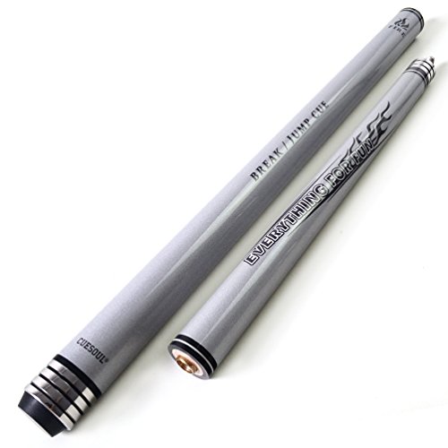 Cuesoul Fire Break/Jump Cue 58'' 19Oz 13Mm Cue Tip Hard Canadian Maple Shaft-Grey #TOP4