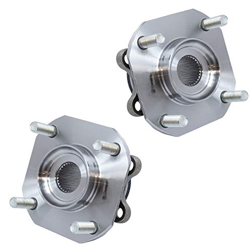 Image of TRQ Front Left and Right Wheel Bearing and Hub Assembly Set 2 Piece Compatible with 2007-2012 Nissan Sentra Without ABS