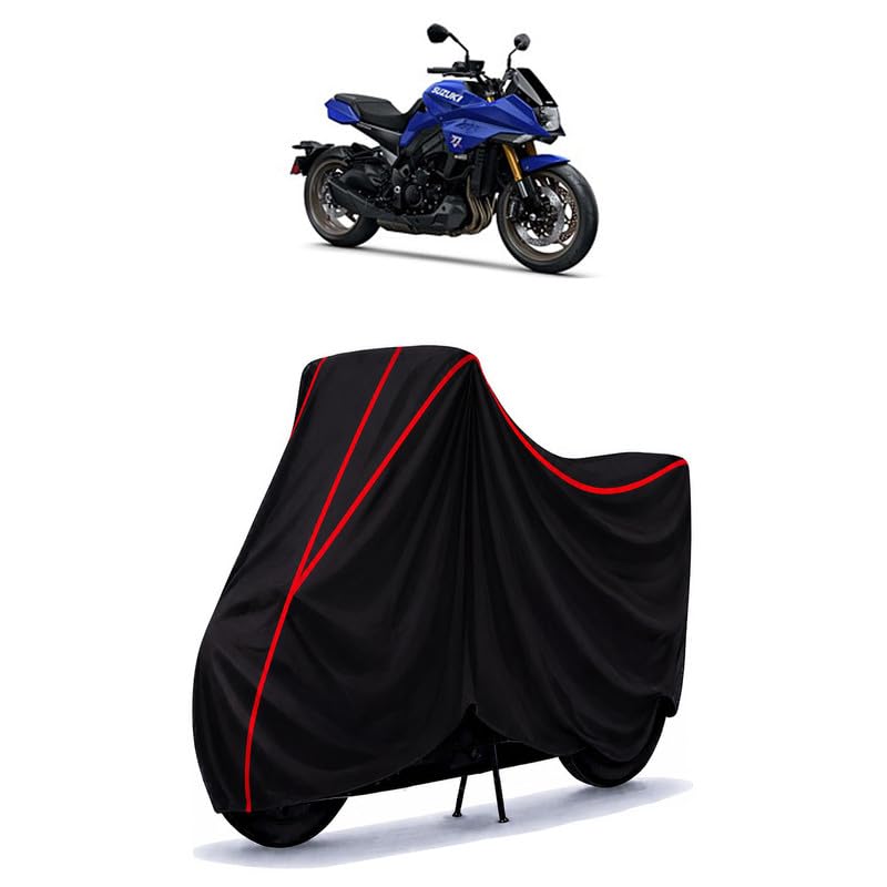 Image of Suzuki Katana STD Water Resistant Bike Cover for All Motorcycles & Rain | Heavy Duty Taffeta Fabric | UV Protection, Dustproof, Scratchproof | All Weather Two Wheeler Body Cover with Elastic Bottom