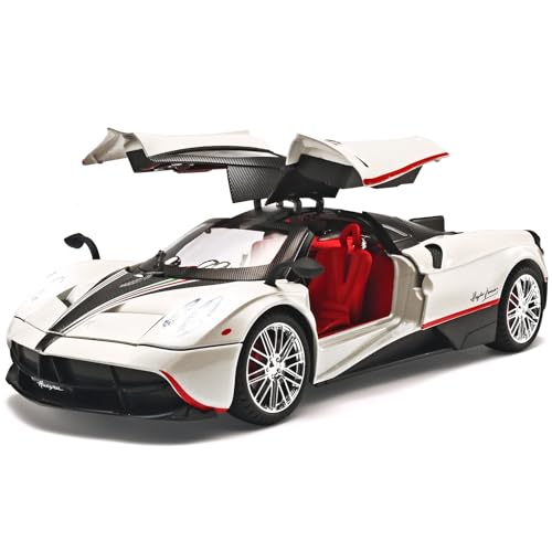 Carro de juguete 1:18 escala metal RZAPE blanco miniatura 1